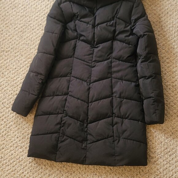 Calvin Klein Puffer Coat w/Attached Bib Hooded Faux Fur Jacket - Picture 11 of 16